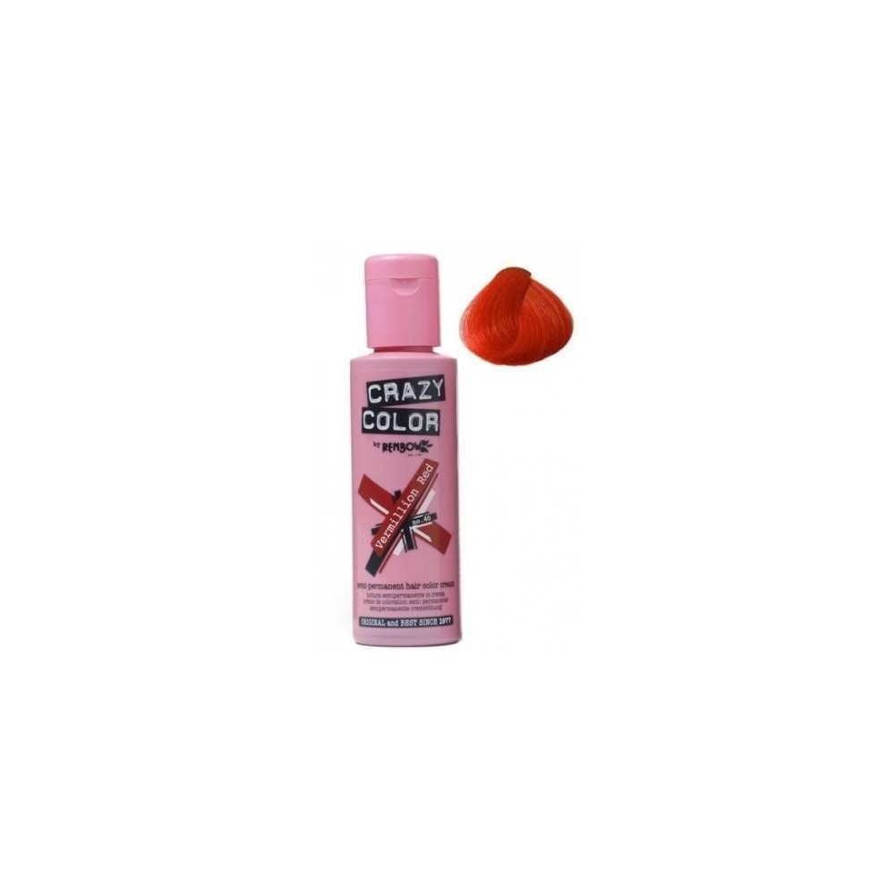 40 - CRAZY COLOR ROJO BERMELLON 100ml