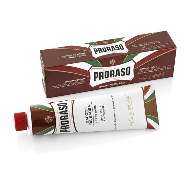 TUBO CREMA AFEITAR PRORASO SANDALO/KARITE 150ml (400412)