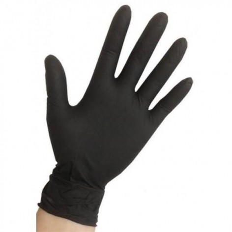 GUANTES SIBEL BLACK LATEX TALLA L  100 UNIDADES