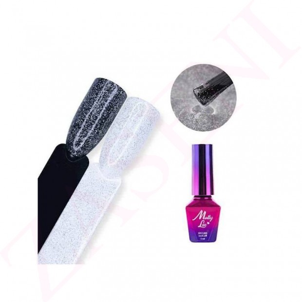 MOLLY LAC TOP NO WIPE HOLLYWOOD SILVER 5ml