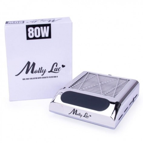 MOLLY LAC ASPIRADOR PROFESIONAL POLVO UÑAS SILVER 80W