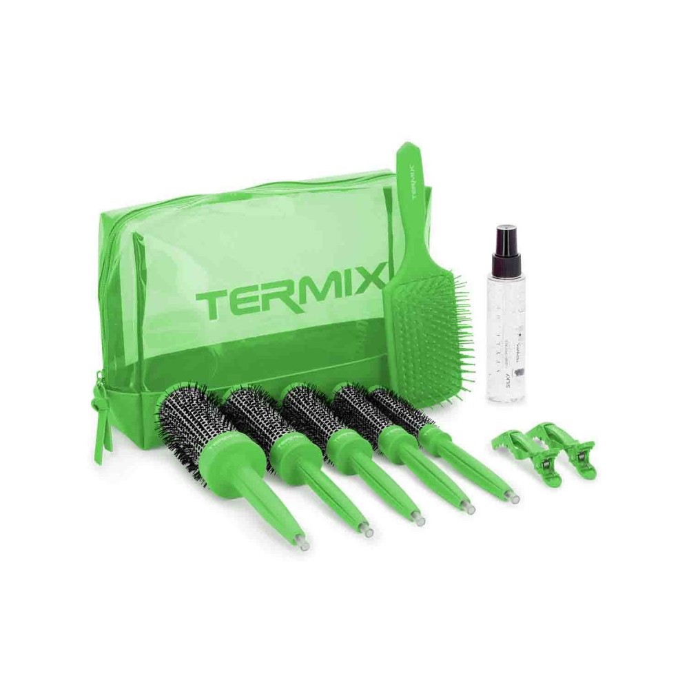 SET DE BRUSHING PROFESIONAL TERMIX 3 PASOS VERDE FLUOR