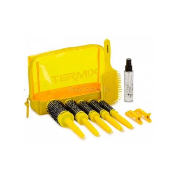 SET DE BRUSHING PROFESIONAL TERMIX 3 PASOS AMARILLO FLUOR