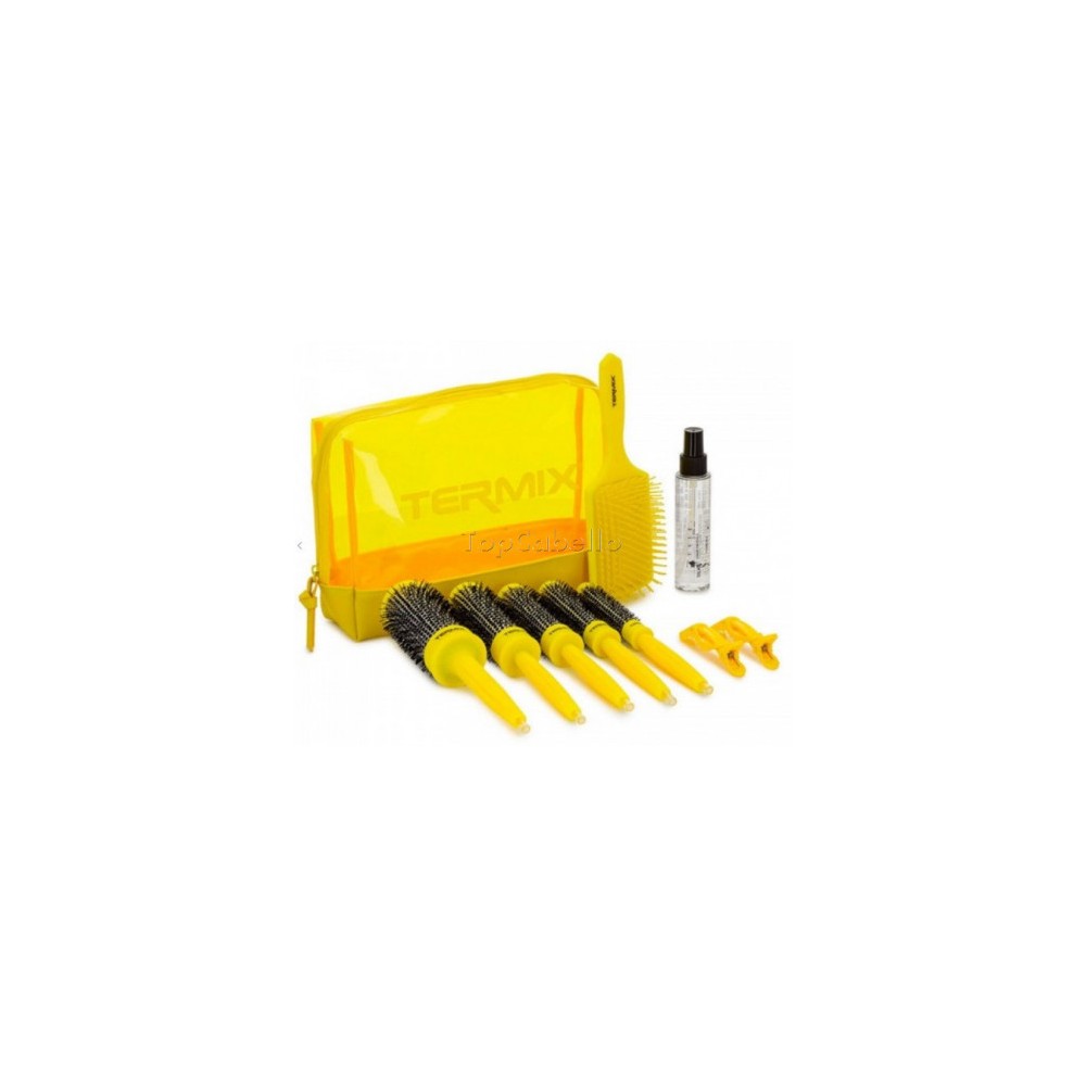 SET DE BRUSHING PROFESIONAL TERMIX 3 PASOS AMARILLO FLUOR