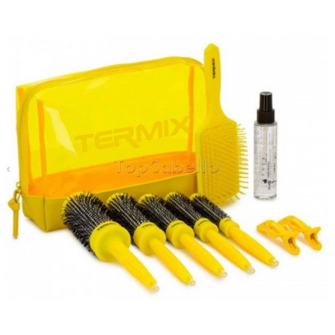 SET DE BRUSHING PROFESIONAL TERMIX 3 PASOS AMARILLO FLUOR