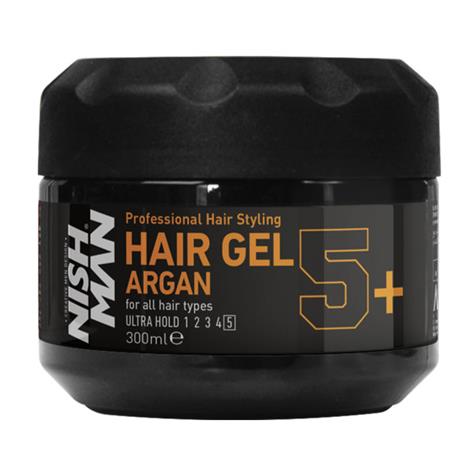 NISHMAN HAIR GEL ULTRA HOLD ARGAN 5+ 300ml