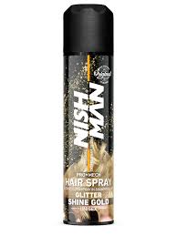 NISHMAN GLITTER HAIR SPRAY GOLD 150ml