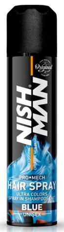 NISHMAN GLITTER HAIR SPRAY BLUE 150ml