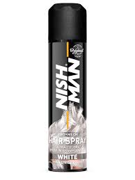 NISHMAN GLITTER HAIR SPRAY WHITE 150ml