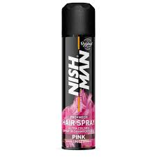 NISHMAN GLITTER HAIR SPRAY PINK 150ml