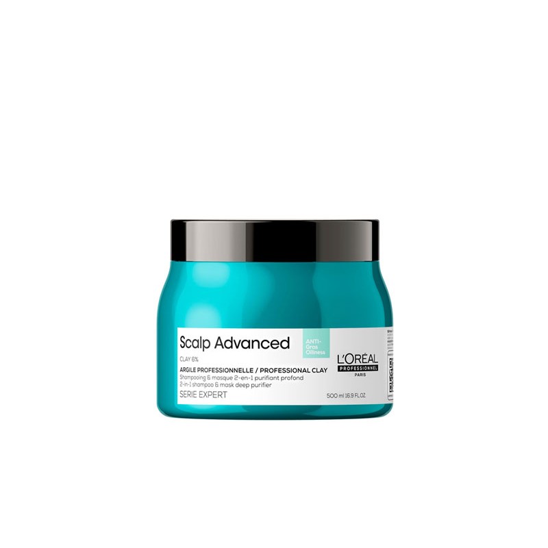 SCALP ADVANCED CLAY 6% 2 IN 1 SHAMPOO & MASK DEEP PURIFIER 500ML