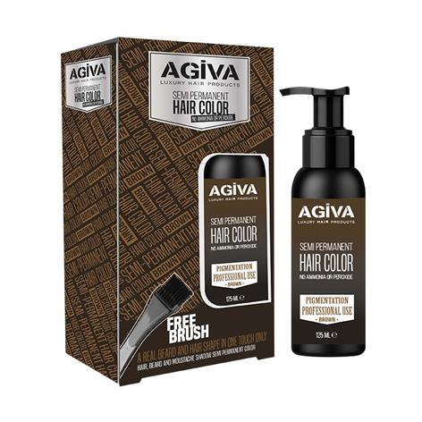 AGIVA SEMI PERMANENT HAIR COLOR BROWN 125ML