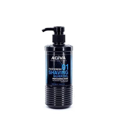 AGIVA SHAVING GEL 500 ML SILVER