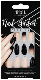 ARDELL NAIL ADDICT BLACK STUD & PINK OMBRE