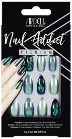 ARDELL NAIL ADDICT GREEN GLITTER CHROME