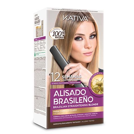 KATIVA KIT ALISADO BRASILEÑO CABELLOS RUBIOS