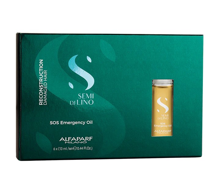 ALFAPARF MILANO SEMÍ DÍ LÍNO RECONSTRUCTION SOS EMERGENCY OIL FOR DAMAGED HAIR 6 X 13 ML