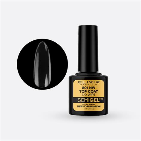 ELIXIR SEMI GEL TOP COAT NO WIPE 8 ML Nº 801NW