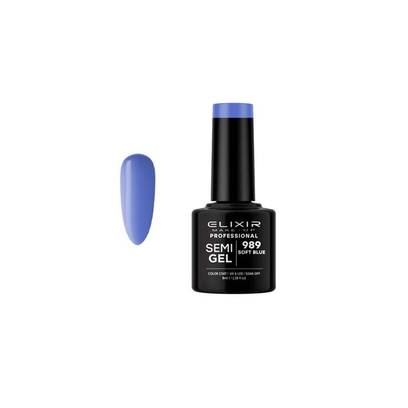 ELIXIR SEMI GEL COLOR 8 ML SOFT BLUE Nº 989