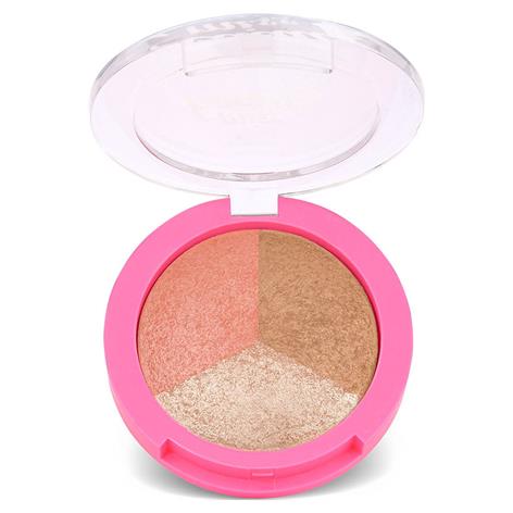 GOLDEN ROSE BAKED TRIO FACE POWDER BLUSHER BRONZER HIGHLIGHTER