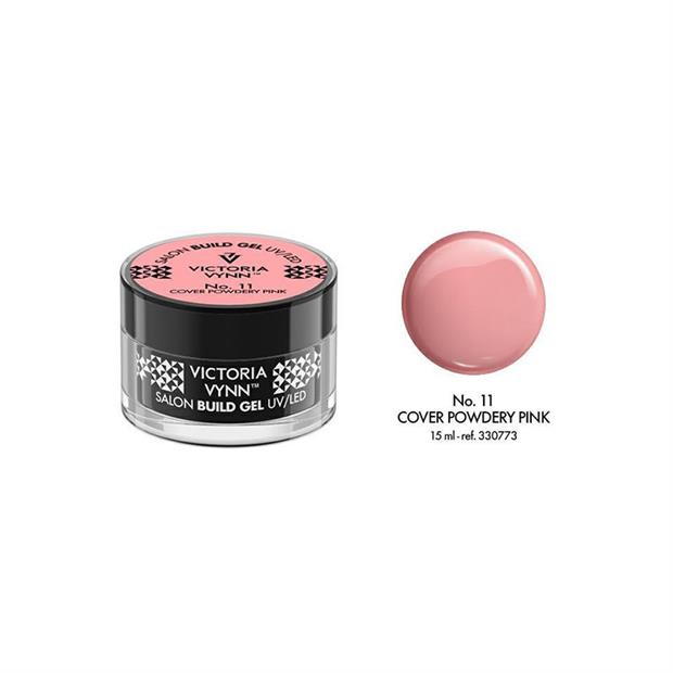 BUILD GEL UV/LED COVER POWDERY PINK 11 15ML