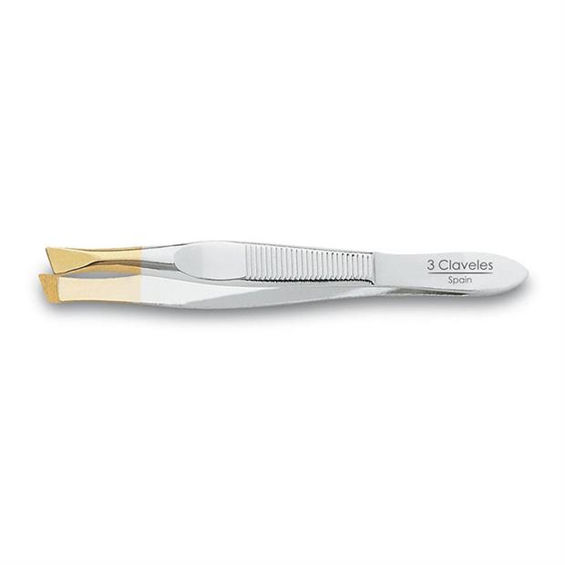 PINZA SESGADA ANCHA P.ORO 8 CM. D 3C