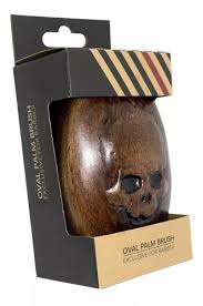 BARBER PRO CEPILLO DE PALMA SKULL DE CERDAS DE JABALI