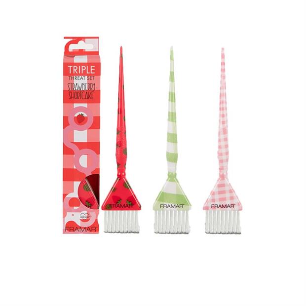 TRIPLE THREAT BRUSH SET STRAWBERRY SHORTCAKE