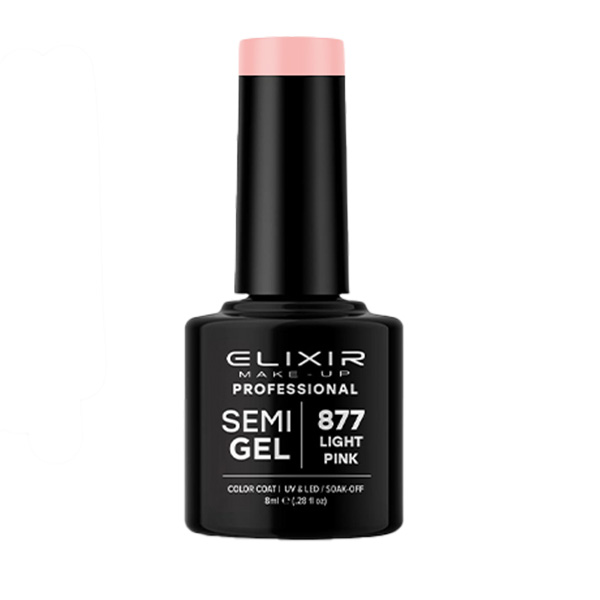 ELIXIR SEMI GEL COLOR 8 ML LIGHT PINK Nº 877