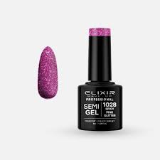 ELIXIR SEMI GEL COLOR 8 ML SPICY PINK GLITTER Nº 1028