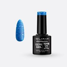 ELIXIR SEMI GEL COLOR 8 ML STEEL BLUE GLITTER Nº 1098