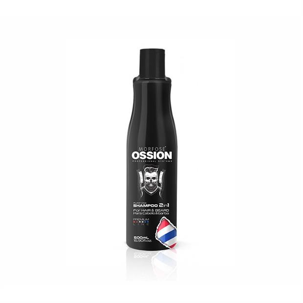 OSSION SHAMPOO 2IN1 FOR HAIR AND BEARD 500ML