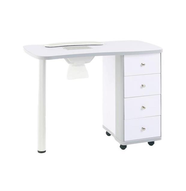 MESA MANICURA CON ASPIRADOR LEILA BLANCA