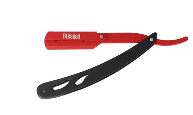 NAVAJA DE MARIPOSA MANGO METAL ROJO BLESSED
