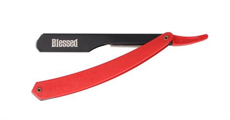 NAVAJA DE CARRIL MANGO PLASTICO ROJO BLESSED