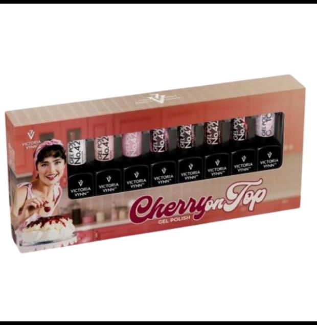 PACK GEL POLISH CHERRY ON TOP (7 GEL POLISH+1 ON TOP)