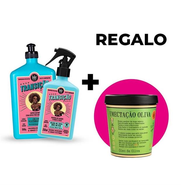 KIT TRANSIÇAO UMECTAÇAO+REGALO UMECTAÇAO OLIVA MASCARA 200GR LOLA