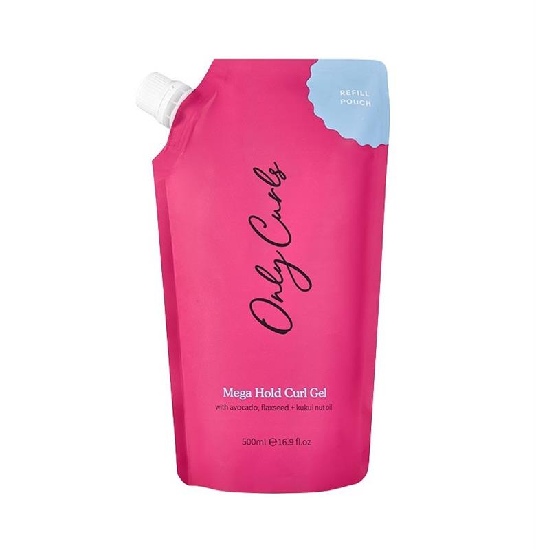ONLY CURLS MEGA HOLD CURL GEL 500ML - REFILL POUCH
