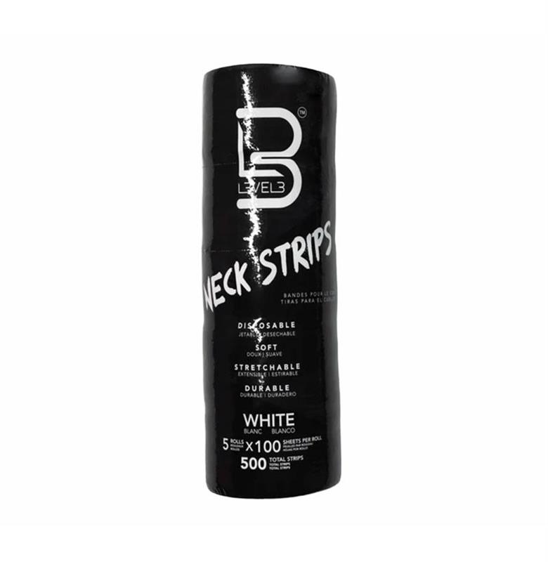 BLACK PRE-CUT NECK STRIPS PACKS 5 OF 100 UNITS L3VEL3