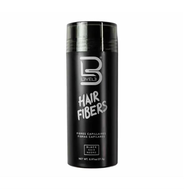 HAIR FIBERS BLACK 100% NATURAL 27.5G L3VEL3