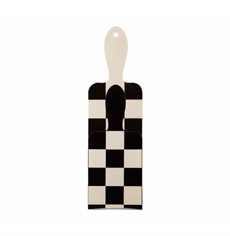 PADDLE PACK CHECKERED CREAM-BLACK