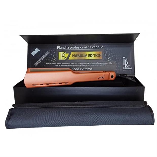 PLANCHA K7 PREMIUM + BOLSA TERMICA COLOR ROSA GOLD