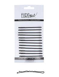 CARTON 12 CLIPS ONDULADOS NEGROS MATE 65 MM