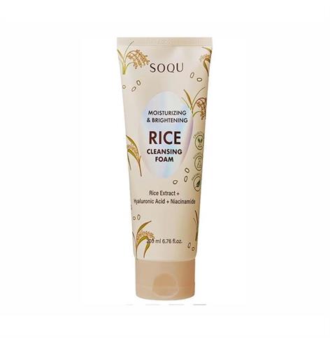 SOQU MOISTURIZING & BRIGHTENING RICE CLEANSING FOAM