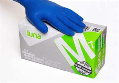 GUANTE VINILO AZUL S/P T/G