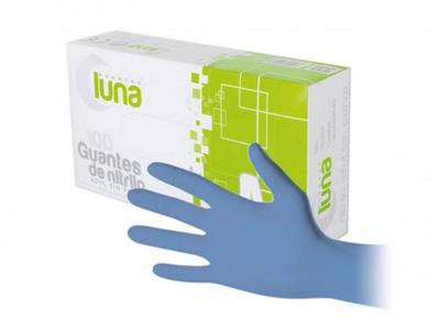 GUANTE NITRILO AZUL S/POLVO T/M