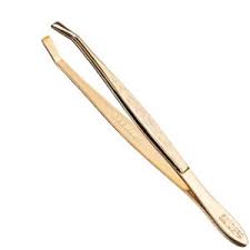 PINZA DEPILAR DORADA 8cm