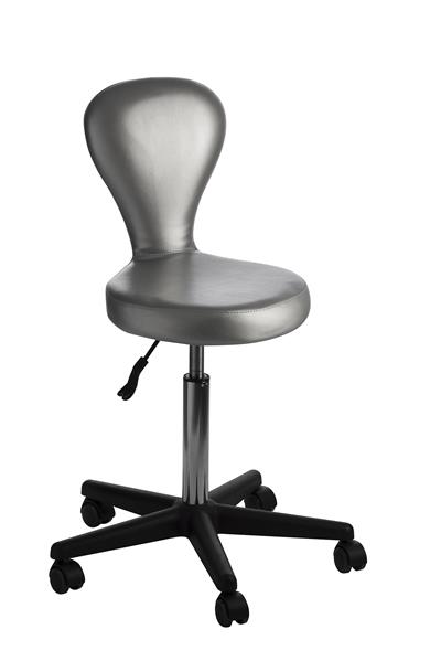 SILLA CON REGULACION ALTURA PLATA