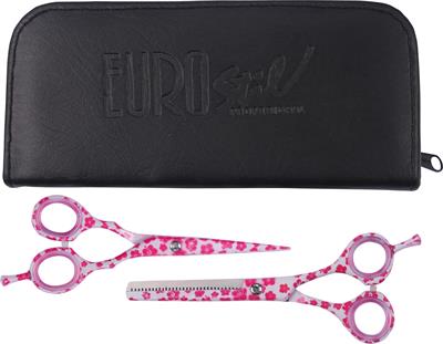 ESTUCHE 2 TIJERAS CORTE/ESCULPIR DECOR ROSA