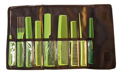 ESTUCHE PROF. 9 PEINES COLORES